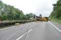 LKW umgestuerzt A 1 Rich Saarbruecken P121